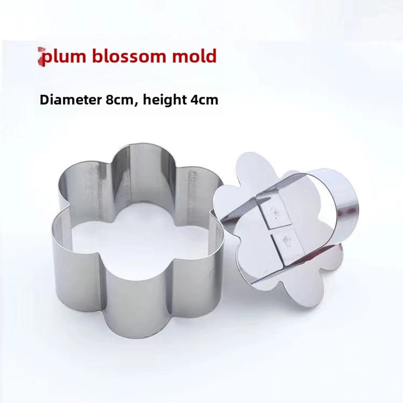 Stainless Steel Cake Mold with Push Piece for Mousse, Rice Ball & Sushi Making|Kitchen Bakeware Tools