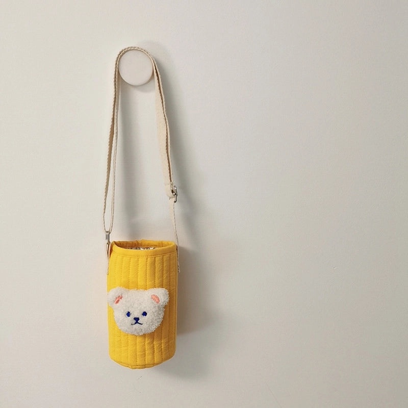 Adorable Bear Pattern Fabric Cup Sleeve 1pc | Drinkware Accessories