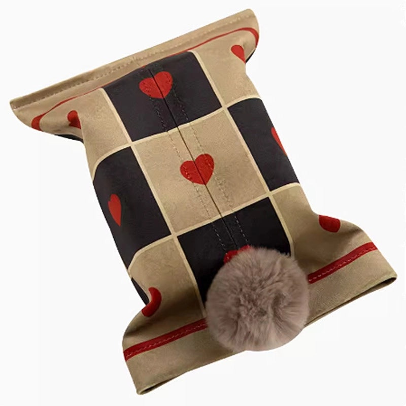 Plush Heart-Shaped Tissue Box Holder Minimalist Home Decor|Home Decor