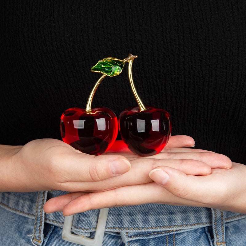 Minimalist Cherry White Crystal Decorative Ornaments Artificial Home Decor|Home Decor & Ornaments