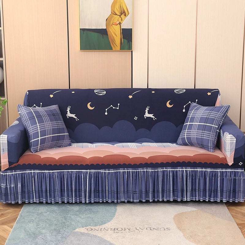 Elastic Skirted Sofa Cover Universal Four Seasons All-Purpose Stretch Sofa Protector|Home Furnishing