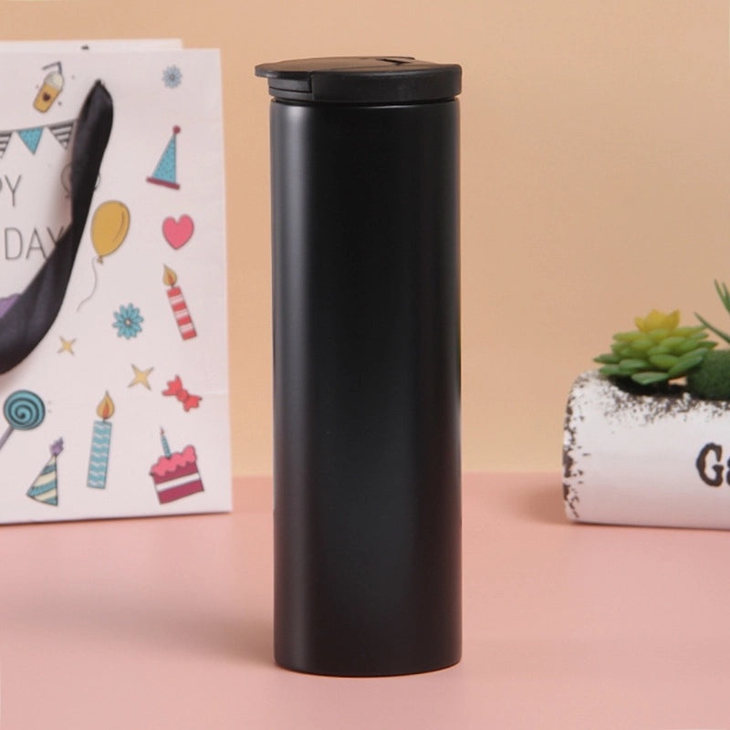 Stainless Steel Insulated Thermos Mug - Casual Solid Color Design | Drinkware & Tumblers