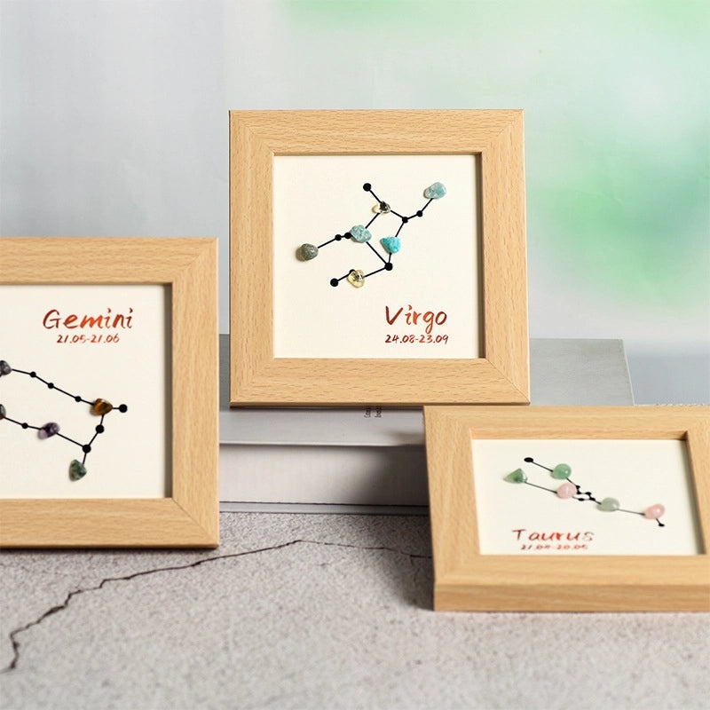 Minimalist Constellation Wood Ornaments with Artificial Crystals for Christmas, Valentine's Day, New Year|Home Decor Ornaments