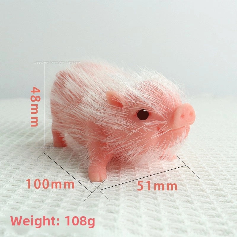 Cartoon Silicone Pig Stress Relief Toy Soft Pinchable Baby Safe Squishy Decompression Rebirth Eco-Friendly|Toys & Baby Products