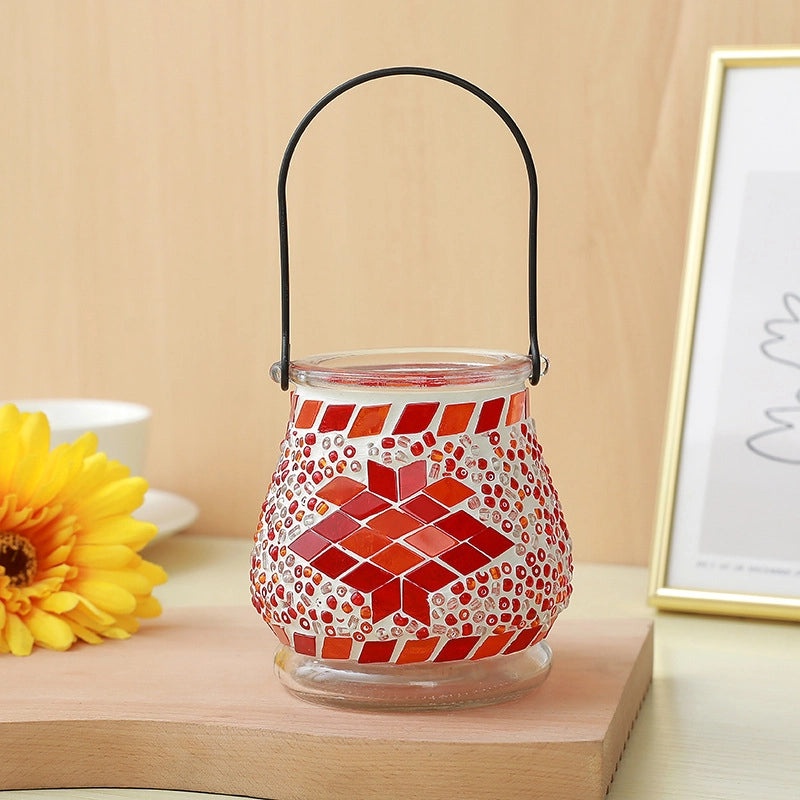 Handcrafted Painted Clay Geometric Glass Seed Beads | Handmade Jewelry Accessories