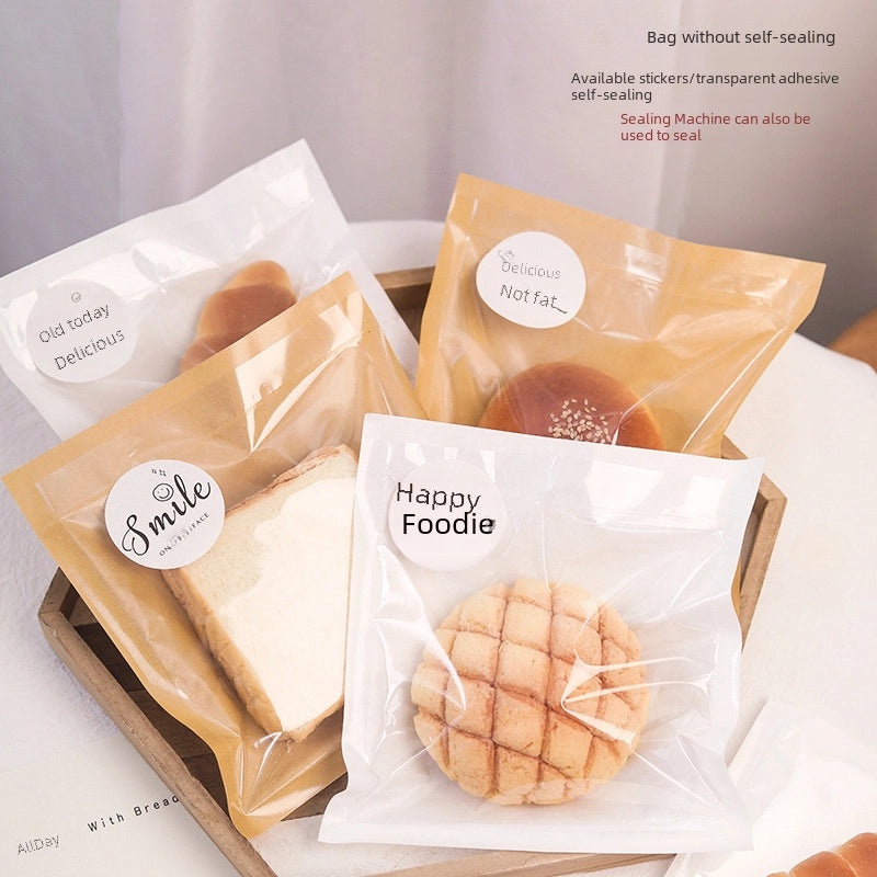 Disposable Sealed Bread Bags for Baking Food Packaging Oil-proof Paper Toast Sandwich Donut Cookie Bags|Kitchen Storage Bags