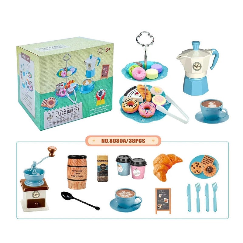 Play Kitchen Coffee Machine Donut Cookie Toy Set for Kids | Toys & Games