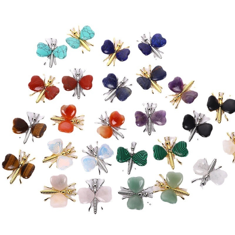 Delicate Butterfly Amethyst Necklace Charming Artificial Jewelry Decor | Jewelry & Accessories