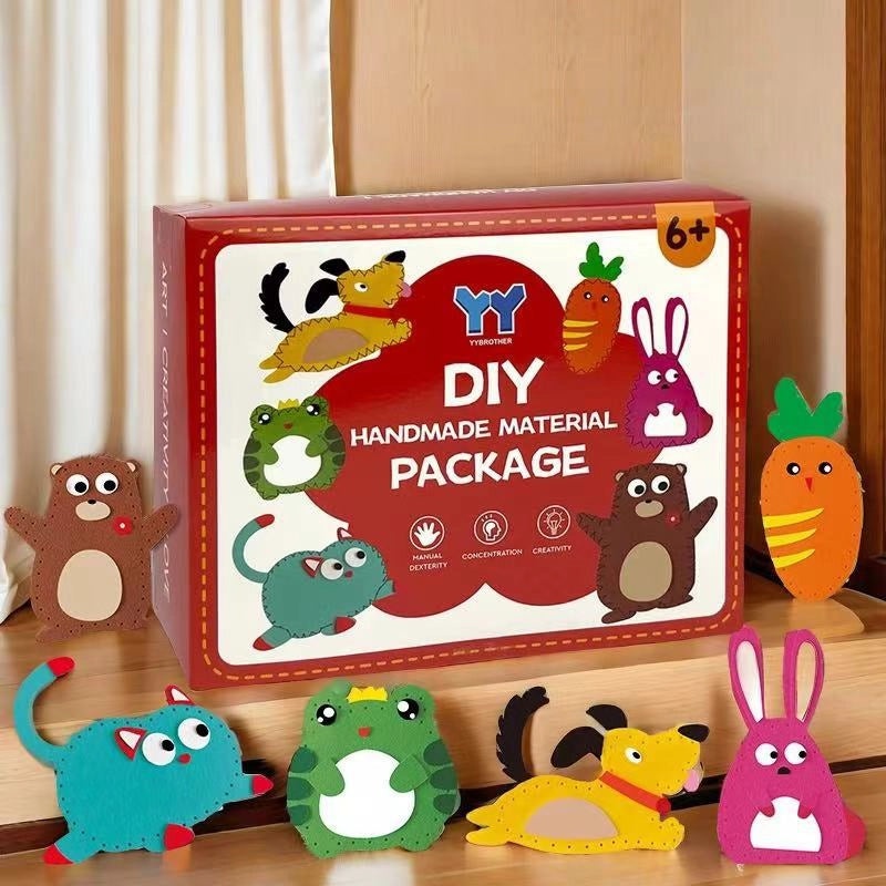 Kids DIY Music Puzzle Sewing Kit Non-woven Pendant Craft Materials Bag | Early Education Teaching Aids