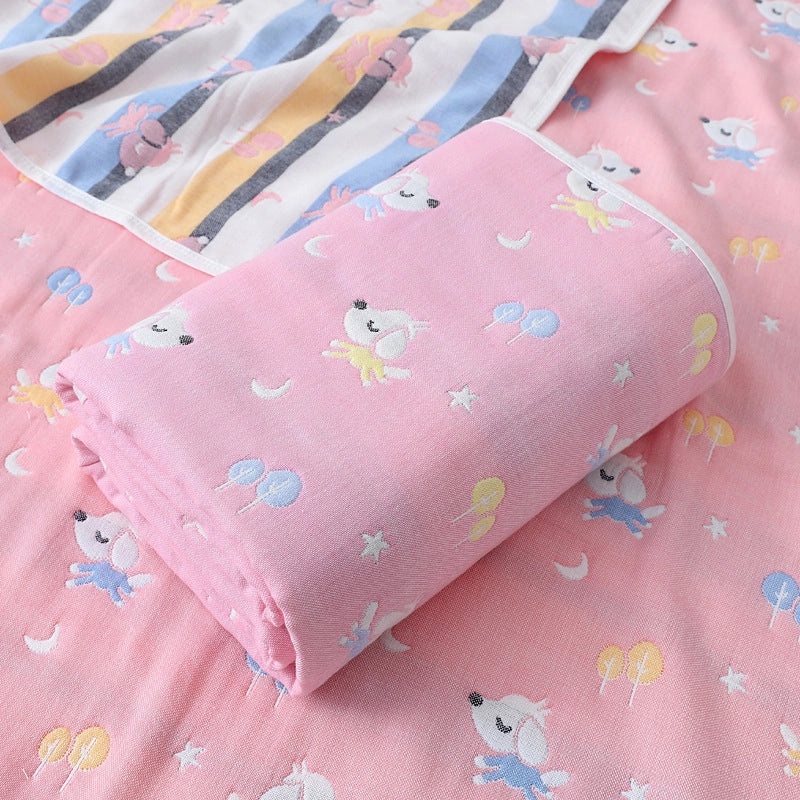 Soft Cotton Gauze Baby Bath Towel 110x110cm Wrap Jacquard Quilt Spring Summer|Baby Bath Towels & Quilts