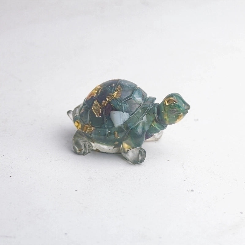 Cute Cartoon Tortoise Resin Figurine | Home Decor & Ornaments