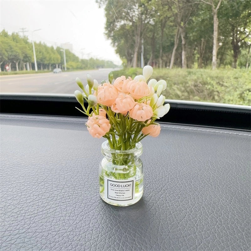 Elegant Minimalist Flower Glass Ornaments for Women|Home Decor Accessories