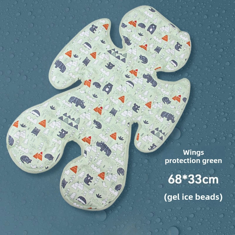 Universal Baby Stroller Car Seat Gel Cooling Mat Ramie Ice Pad Safety Cushion for Dining Chair Baby Mat|Baby Travel Accessories