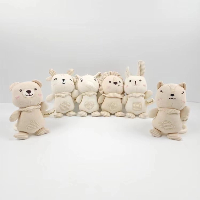 Organic Cotton Animal Baby Toys Soft Plush Rattles | Baby Toys & Accessories