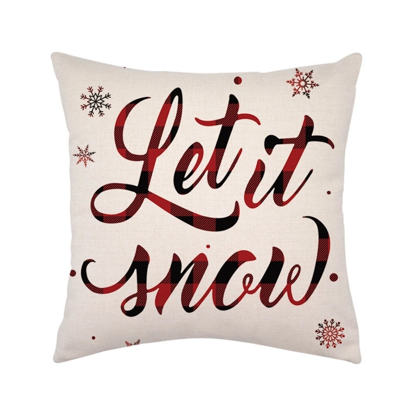 Holiday Linen Christmas Pillow Cover Single-sided Decorative Cushion Case|Home Decor