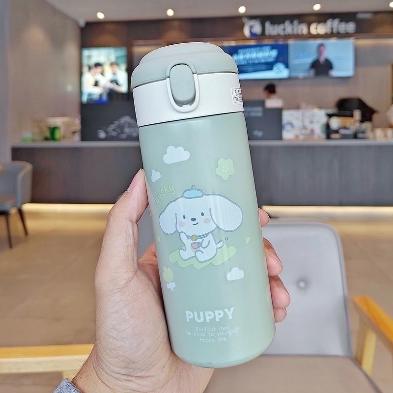 Adorable Cartoon Stainless Steel Vacuum Flask 1 Pc | Drinkware & Thermos Cups