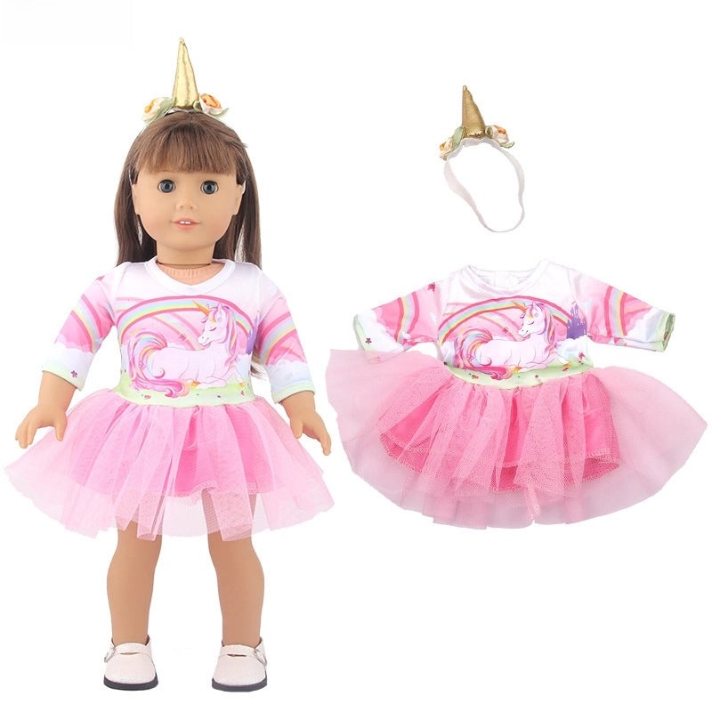 18 Inch American Girl Doll Rainbow Vessel Skirt Outfit for 43cm Sparkhead Doll|Doll Clothes & Accessories