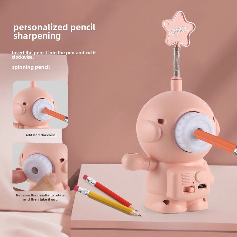 Cartoon Astronaut Table Lamp USB Rechargeable LED Night Light Eye Protection Bedside Dorm Dormitory Headlamp|Home Decor Lighting