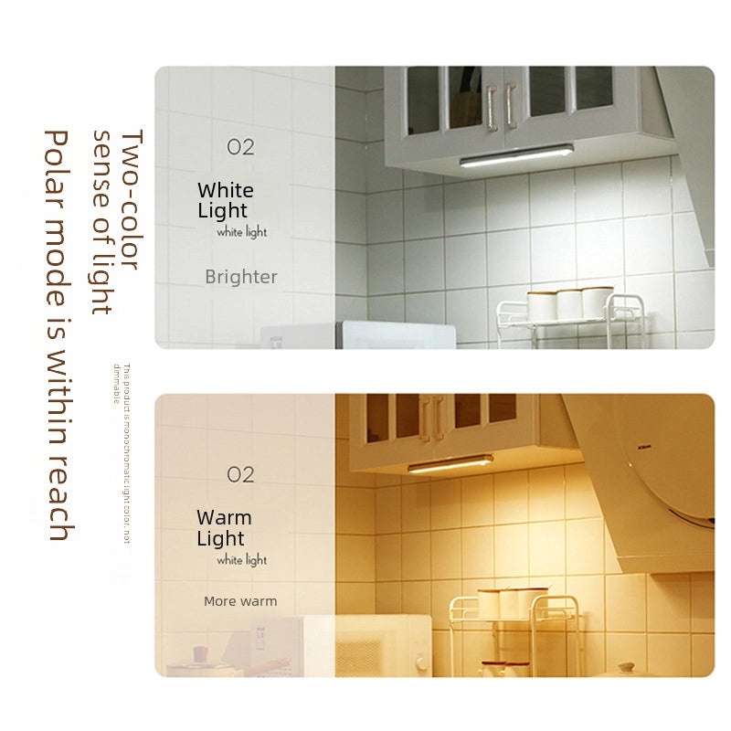 Wireless Magnetic LED Night Light with Human Body Sensor Rechargeable for Kitchen Wardrobe Cabinet Bedroom|Home Lighting