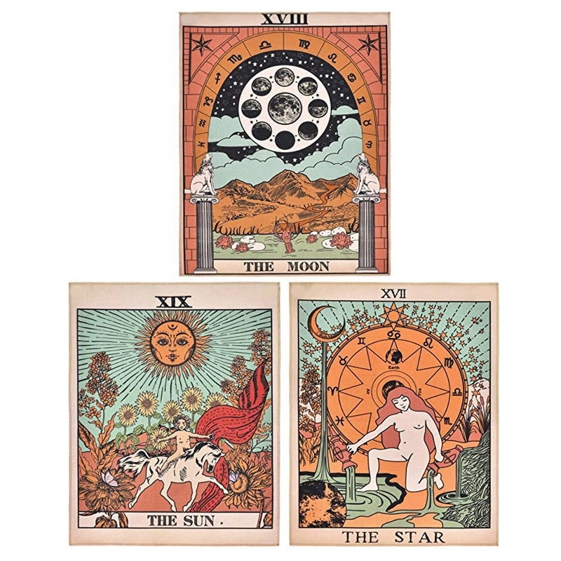 Bohemian Retro Sun Abstract Wall Tapestry in Polyester | Home Decor & Wall Art