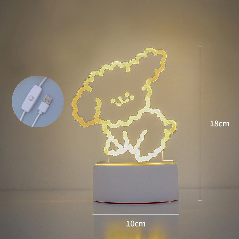 Creative LED Atmosphere Night Light Kids Gift 3D Table Lamp with Custom Logo Lettering|Home Decor & Lighting
