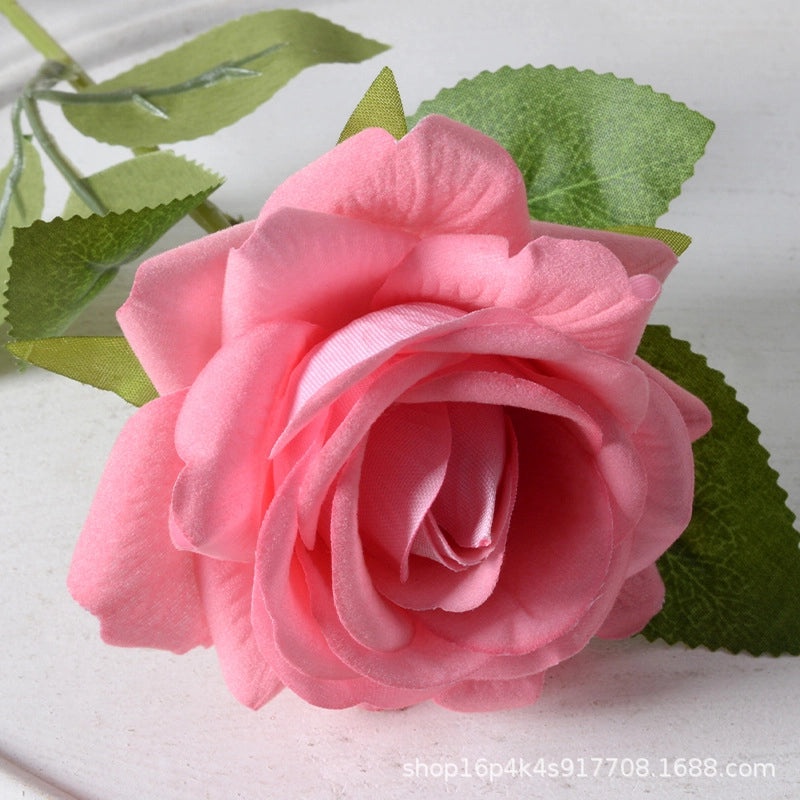 Artificial Rose Single Stem Flannel Flower for Home Wedding Valentine's Day Decoration|Home Decor & Wedding Accessories