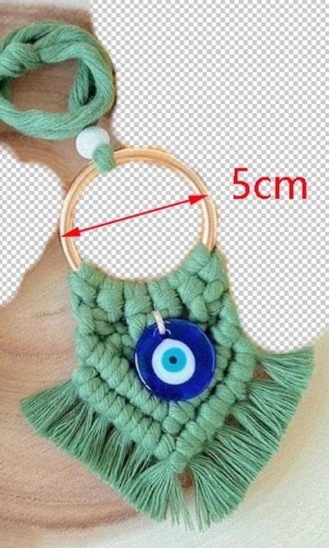 Vintage Evil Eye Cotton Thread Wall Hanging | Home Decor Wall Art