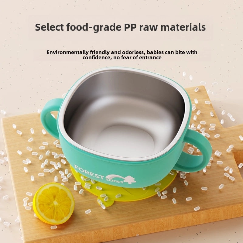 Jiayi Beibi Kids Stainless Steel Suction Baby Food Bowl 316 Heat Preservation Toddler Soup Bowl|Baby Tableware