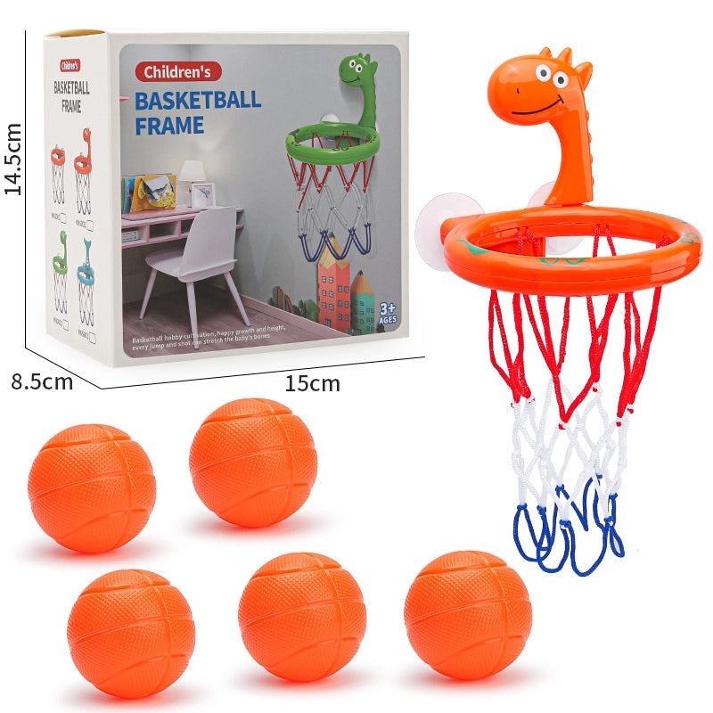 Cartoon Dinosaur Shark Orange Duck Basketball Bath Toy Set for Indoor Baby Shooting Games|Baby Bath Toys