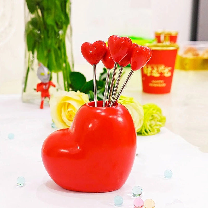 Fruit-Shaped Stainless Steel Fork Set with Apple, Strawberry, Banana Design | Kitchen Accessories