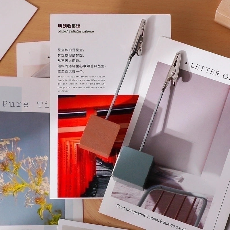 Original Wood Photo Clip Holder Vertical Note Display | Desktop Accessories