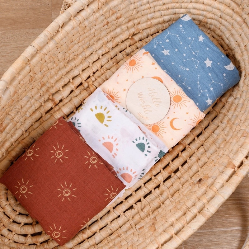 Adorable Animal Print Striped Solid Cotton Baby Bedding Set|Baby Bedding & Accessories