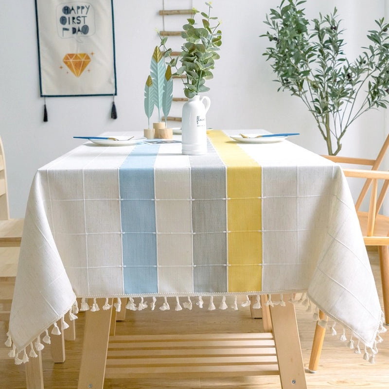 Simple Embroidered Tablecloth for Dining and Coffee Tables|Home Decor Table Linens