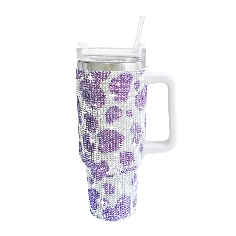 Retro Solid Color Leopard Print Stainless Steel Water Bottle 304 Grade 500ml | Drinkware & Water Bottles
