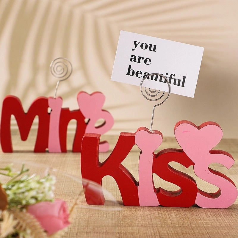 Minimalist Wooden Letter Ornaments for Women | Valentine’s Day Casual Decorations | Home & Living > Home Decor > Decorative Accents