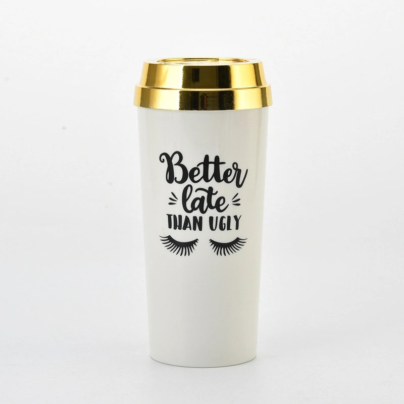 2022 New Double Acrylic Letter Coffee Cup Insulated Portable Water Tumbler | Drinkware & Cups