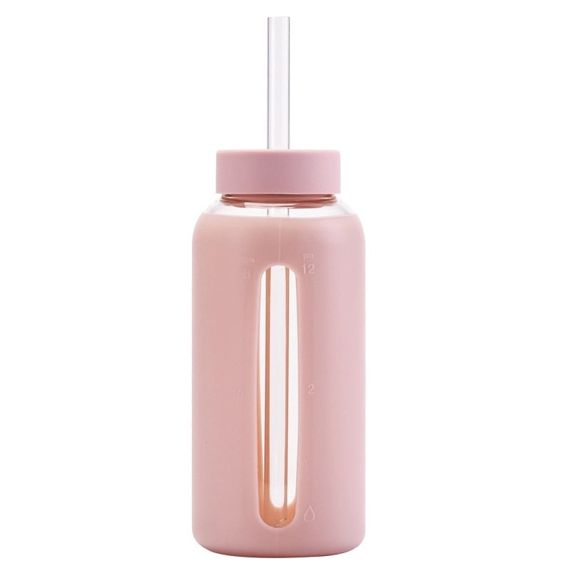 Glass Water Bottles with Solid Color Design for Everyday Use|Water Bottles