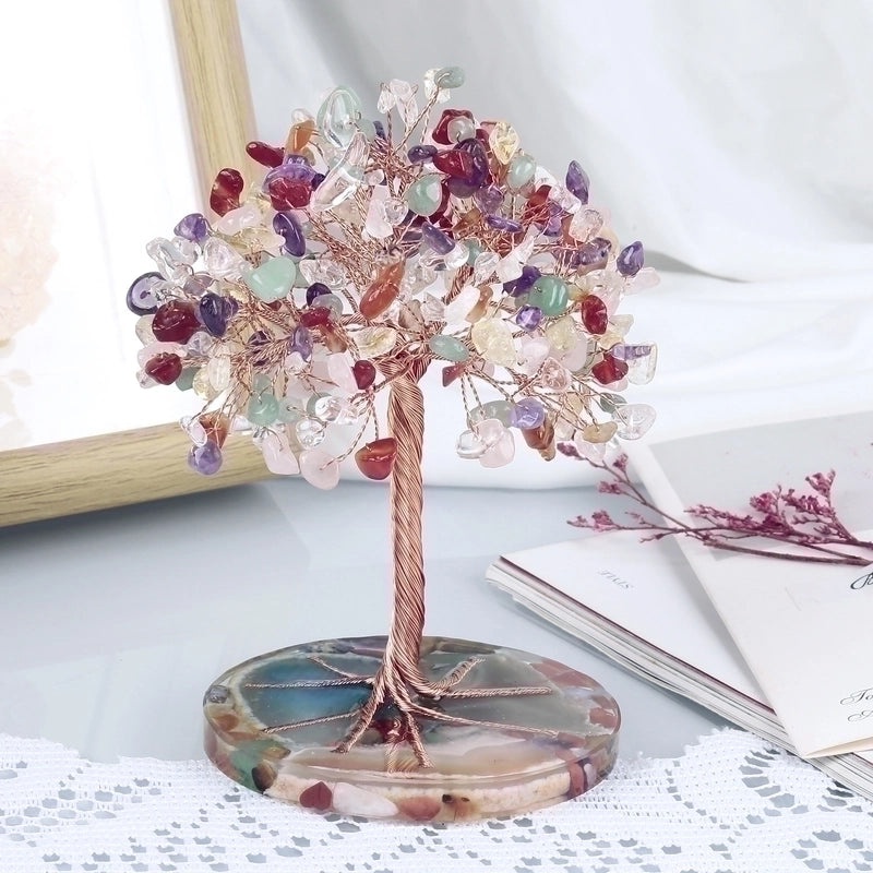 Elegant Minimalist Tree Resin Crystal Agate Decor | Home Decor & Accessories