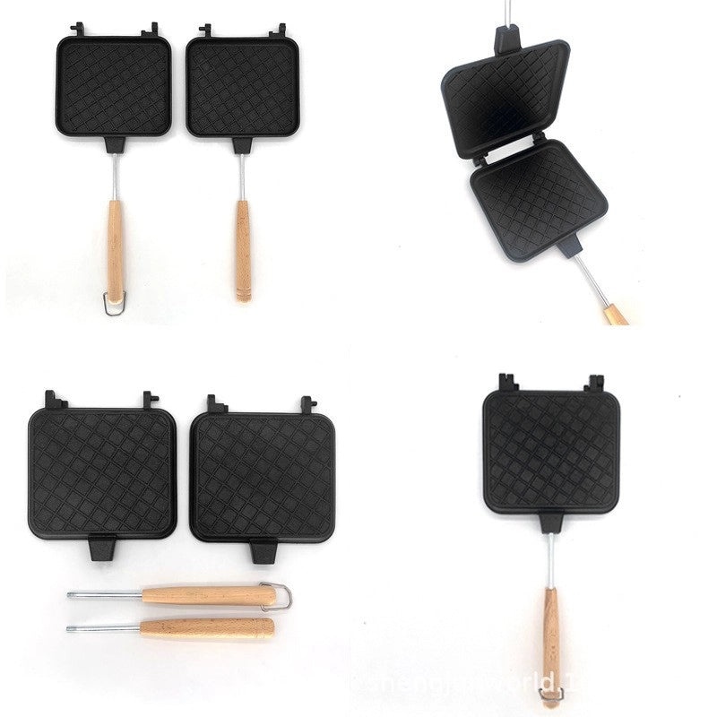 Double-sided Non-stick Sandwich Pan with Grid Pattern | Kitchen Bakeware