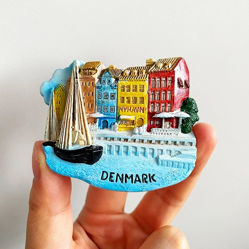 3D Travel Refrigerator Magnet Stickers Europe Cities Souvenirs Creative Tourist Gifts|Home Decor & Magnets