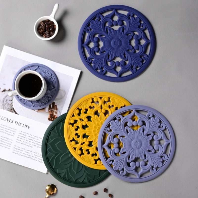 Durable Non-Slip Silicone Placemats Set of 3|Home & Kitchen Accessories