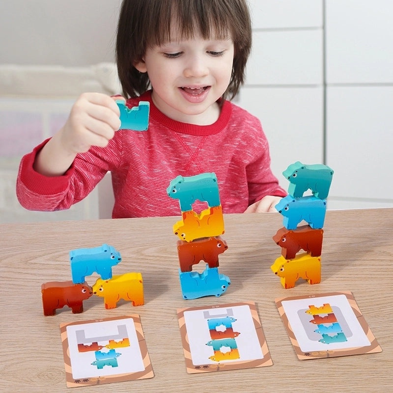 Wooden Animal Building Blocks for Toddlers 3-6 Years|Educational Wooden Toys