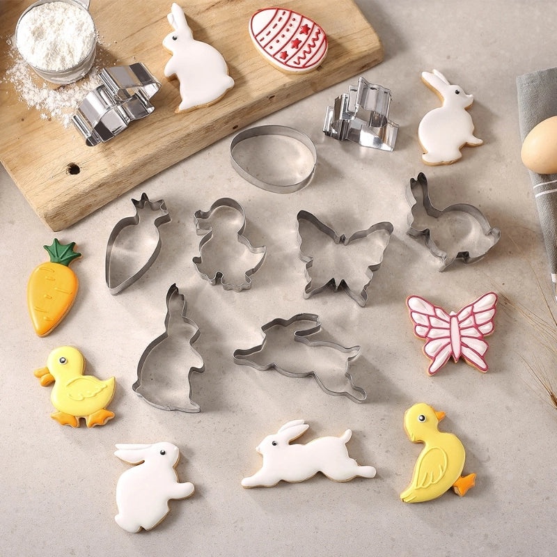 Adorable Cartoon Stainless Steel Biscuit Molds for Kitchen Baking|Kitchen & Dining Accessories