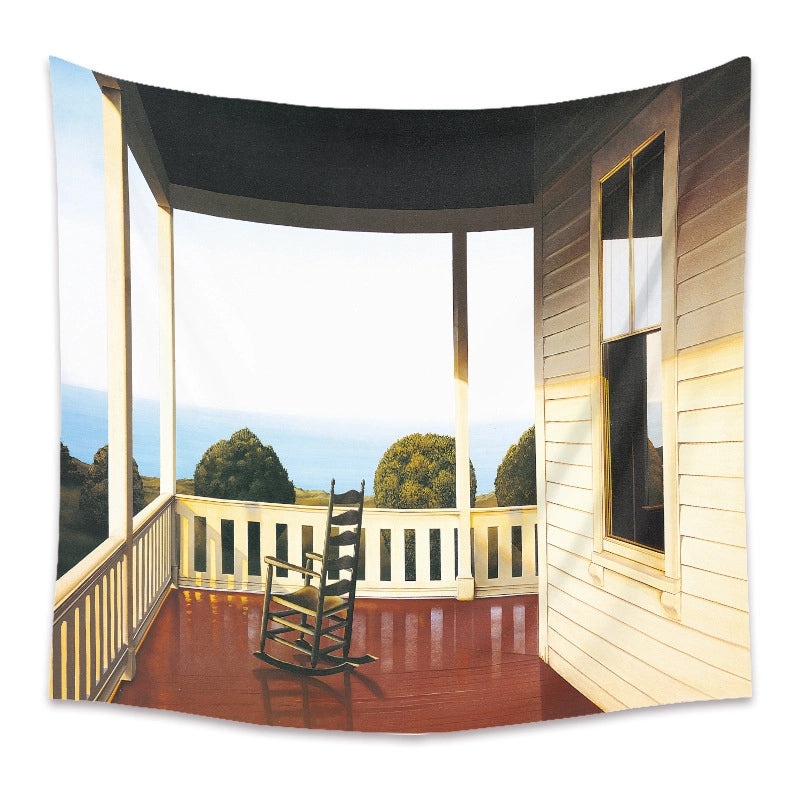 Sea View Tapestry Wall Hanging Decor Beach Background Cloth Art|Home Decor Wall Art