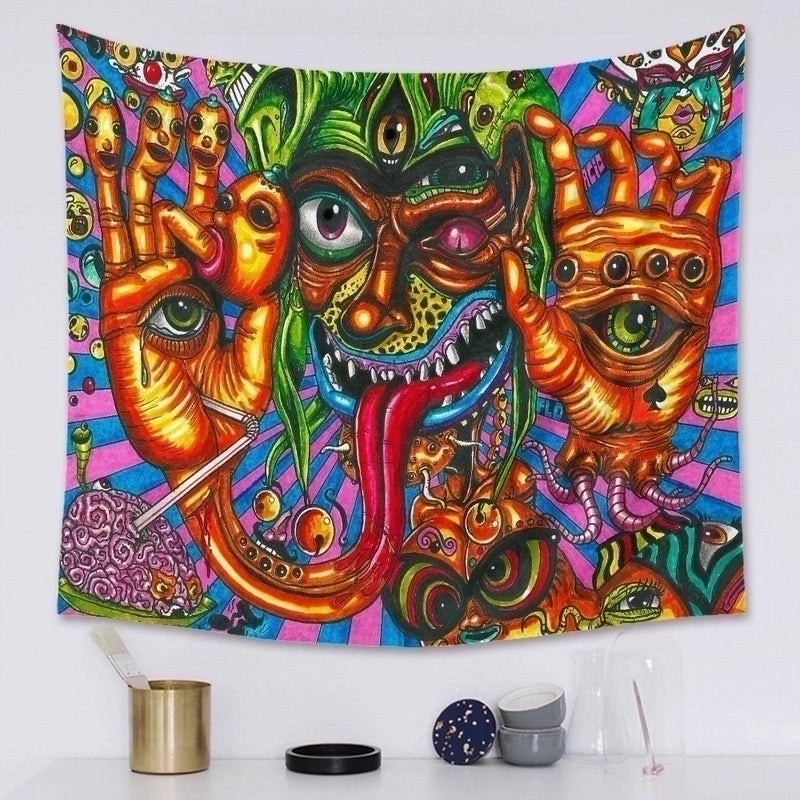 Bohemian Punk Style Printed Tapestry Wall Hanging for Bedroom | Home Decor Tapestries