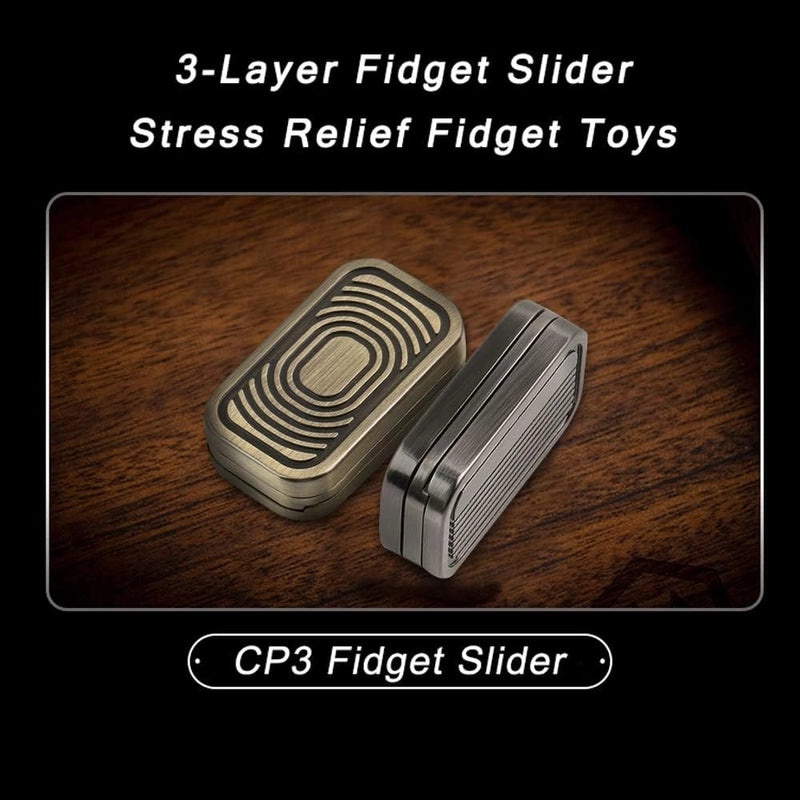 Magnetic Metal Fingertip Gyro Decompression Toy EDC Push Card Three-layer Sound Wave Pop Coin|EDC Toys & Gadgets