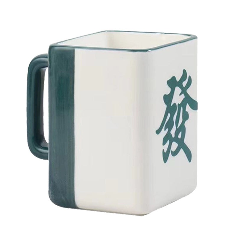 Chinoiserie Porcelain Mahjong Water Bottle Single Piece|Home & Kitchen Accessories