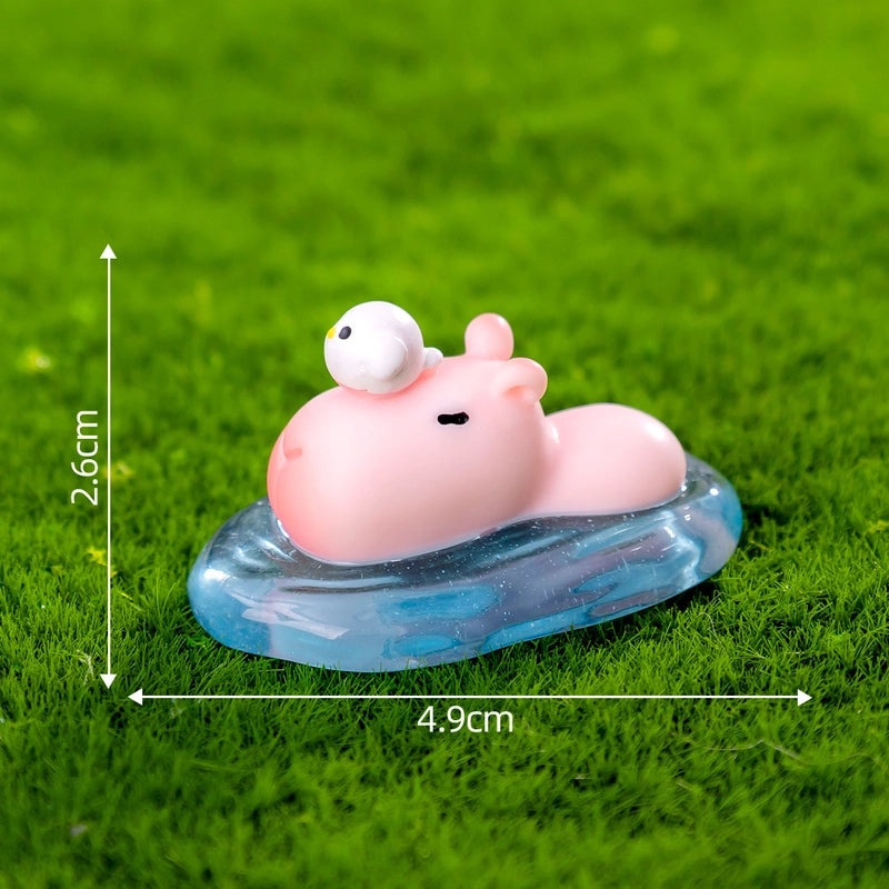 Cute Animal Resin Ornaments Cartoon Style Decorative Figurines for Home Decor|Home Decor & Ornaments