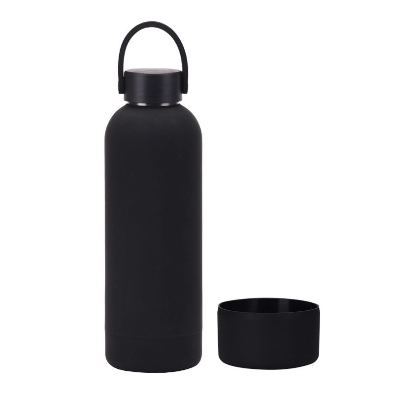 Stylish Solid Color Stainless Steel Water Bottle with Silicone Sleeve 1 Piece|Drinkware & Bottles
