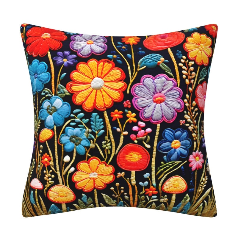 Elegant Minimalist Floral Polyester Pillow Covers for Couch and Sofa Decor|Home Decor & Living Room Accessories